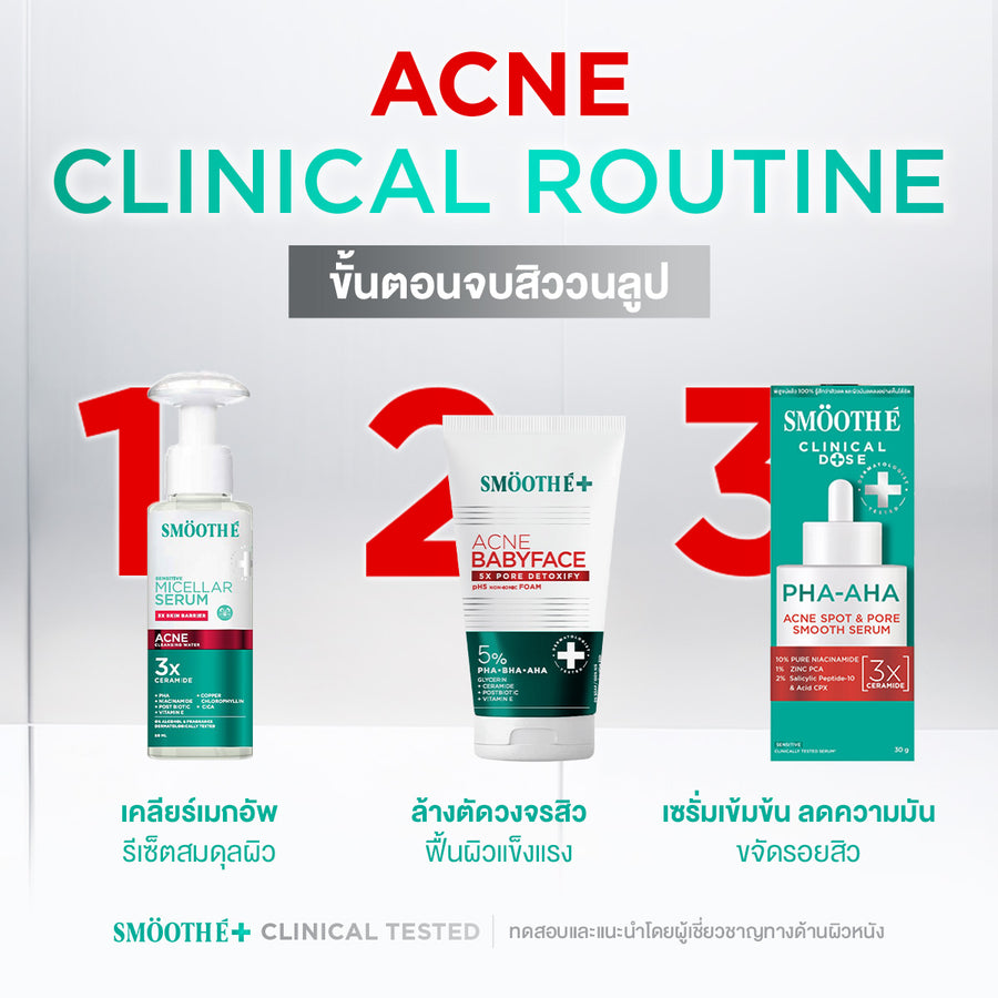 [Pre-Order] SMOOTHE MICELLAR SERUM ACNE CLEANSING WATER