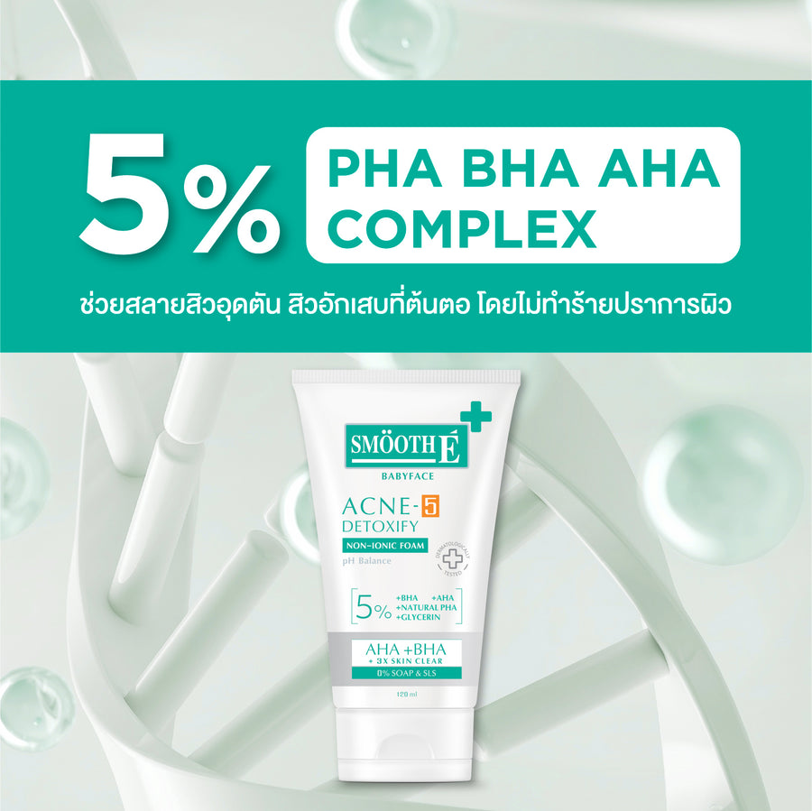 Smooth E Babyface Acne-5 Detoxify Non-Ionic Foam