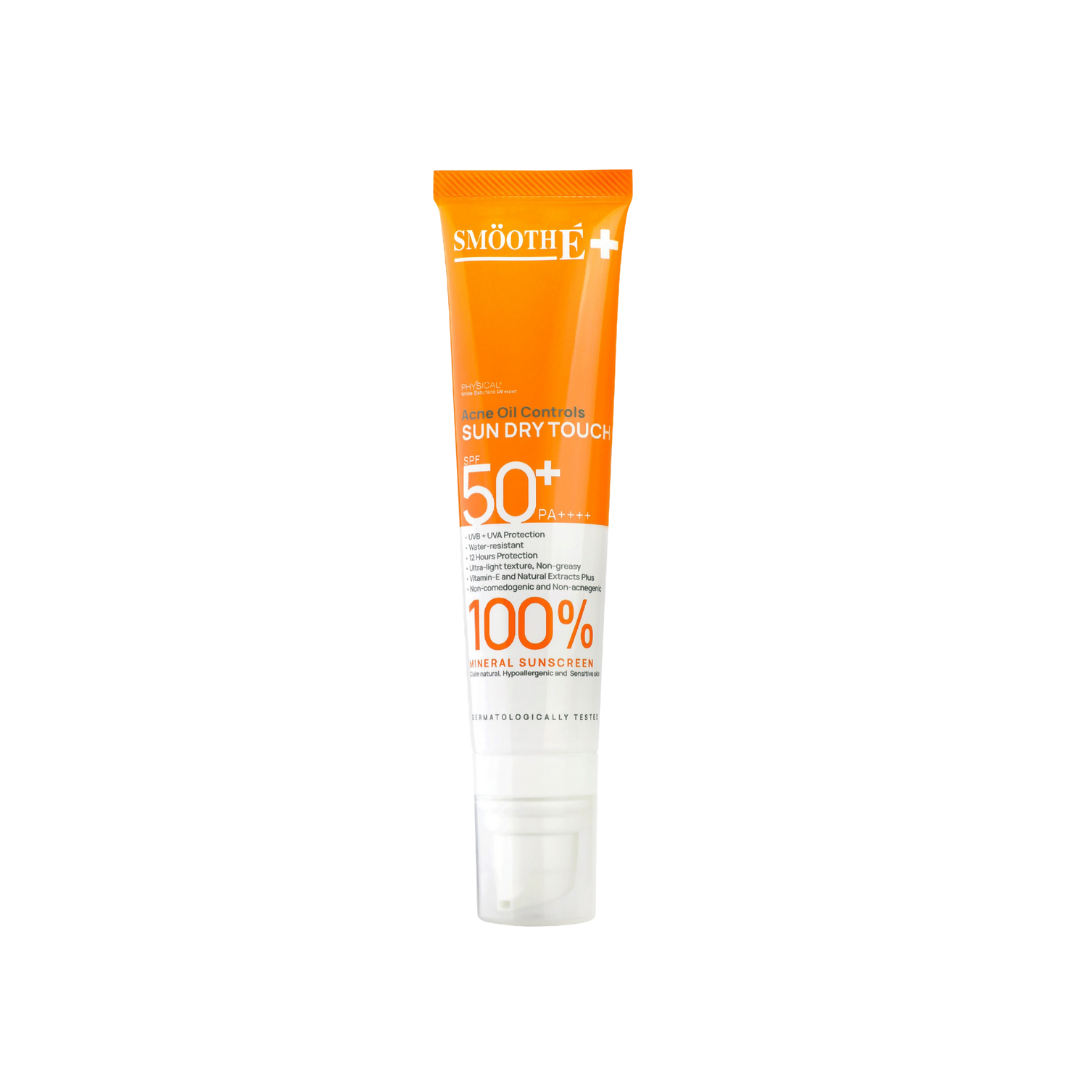 [Free Gift] Smooth E Sun Dry Touch Acne Oil Controls SPF 50+ PA++++ 35g