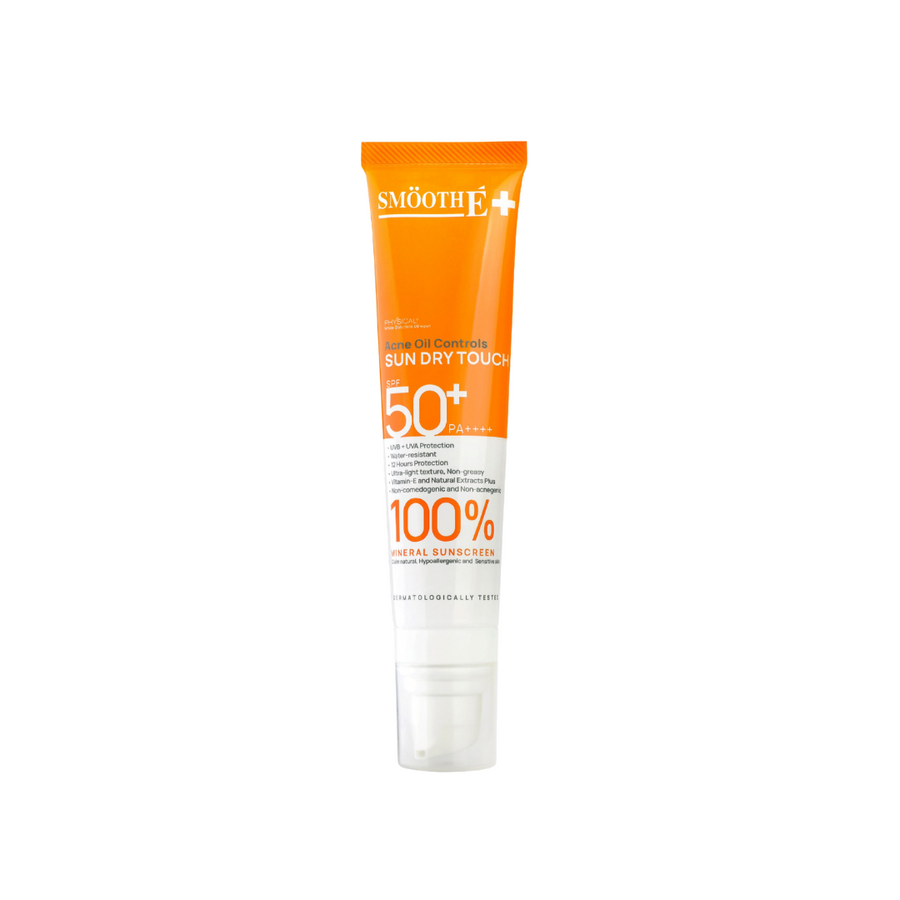 [Free Gift] Smooth E Sun Dry Touch Acne Oil Controls SPF 50+ PA++++ 35g