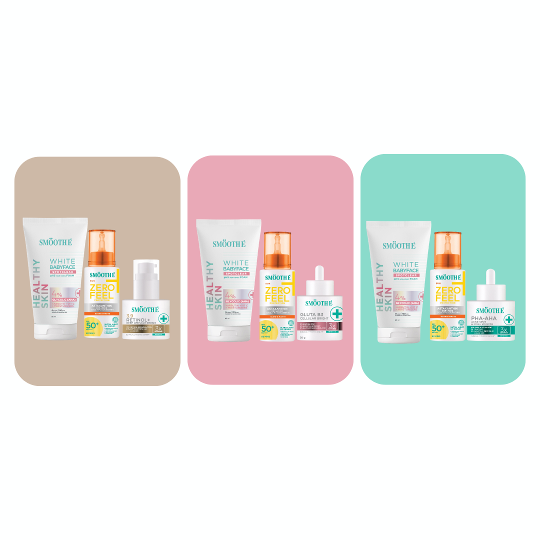 [NEW] Smooth E Sun ZERO Feel Protection 30 g. & Smooth E White Babyface Spot Clear 80 ml. & Smooth E Serum 13 g.