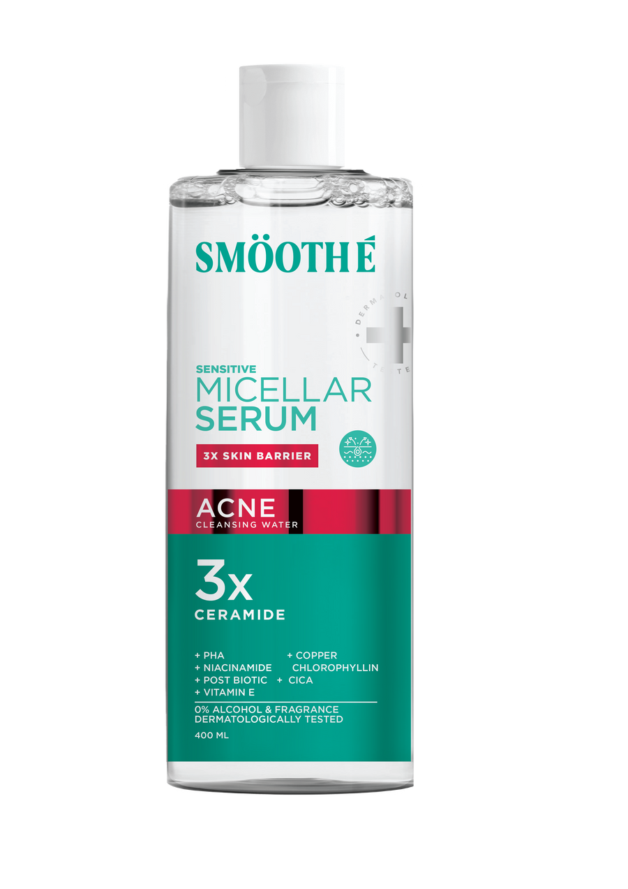 [Pre-Order] SMOOTHE MICELLAR SERUM ACNE CLEANSING WATER